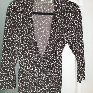 Chico's Giraffe Animal Print Blouse